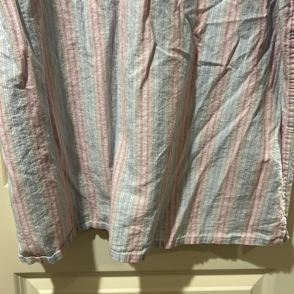 Bruno New York Mens Linen Blend striped Button Down Short Sleeve Shirt size 2XLT - Picture 9 of 15